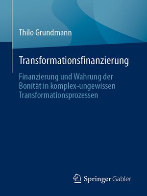 cover image of Transformationsfinanzierung
